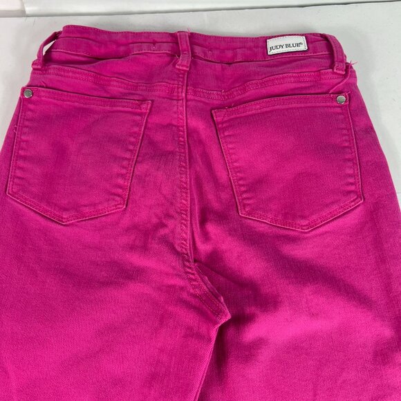 Judy Blue Jeans Women 27x27* Slim Mid Rise Ankle Pink Faded Stretch Denim Tag 27 - Picture 10 of 16
